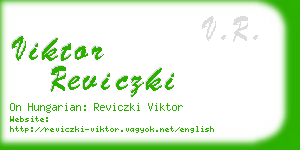 viktor reviczki business card